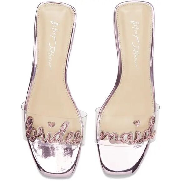 NWOB Blue by Betsy Johnson Sb-Mint Slide Sandal pink bridesmaid Sz 9 - Picture 1 of 9